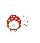 Strawberry emoticons .2/イチゴ (English)（個別スタンプ：6）