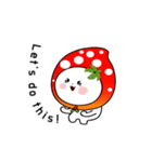 Strawberry emoticons .2/イチゴ (English)（個別スタンプ：20）