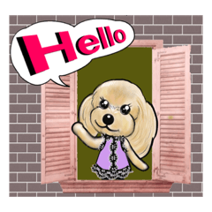 [LINEスタンプ] 可愛いプードル～ノエルファミリー