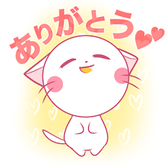 [LINEスタンプ] しろねこポポの基本スタンプ