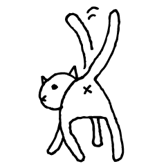 [LINEスタンプ] 落描きにゃんこ（猫・ねこ・ぬこ・Cat）の画像（メイン）