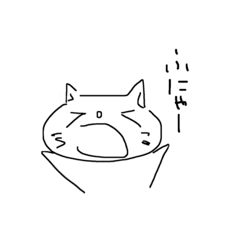 [LINEスタンプ] 手書きのネコ(改)