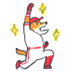 [LINEスタンプ] 赤い野球犬vol.2の画像（メイン）