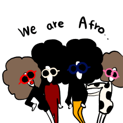 [LINEスタンプ] We are Afro.の画像（メイン）