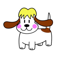 [LINEスタンプ] プチなバセ子(犬) 
