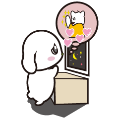 [LINEスタンプ] 犬系悩み女子