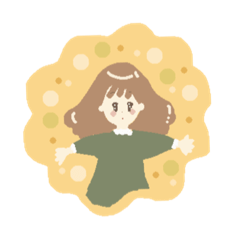 [LINEスタンプ] 女の子と時々どうぶつ