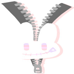 [LINEスタンプ] Zipper Rabbit