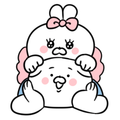 [LINEスタンプ] うさぴいぬ