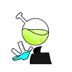 [LINEスタンプ] 実験用具のフラスコ達