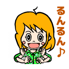 [LINEスタンプ] 表情豊かでリアクション大きめな女の子