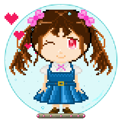 [LINEスタンプ] ドット絵 カプセル トイ子ちゃん2
