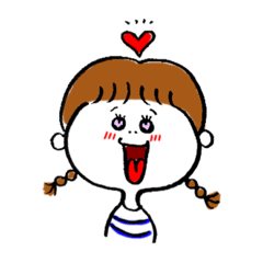 [LINEスタンプ] 表情、ゆたかちゃん