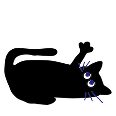 [LINEスタンプ] 動く黒猫のスタンプ