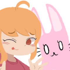 [LINEスタンプ] ウサピンと私 