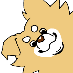 [LINEスタンプ] 片耳たれ犬