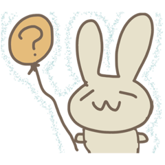 [LINEスタンプ] ラフなうさぎさん。