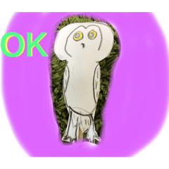 [LINEスタンプ] フクロウ手描き