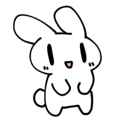 [LINEスタンプ] 敬語の後輩うさぎちゃん