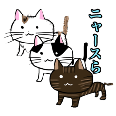 [LINEスタンプ] うちのニャースら