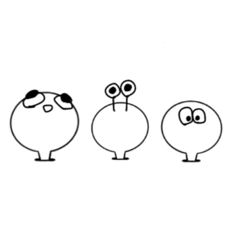 [LINEスタンプ] ちょこっとでてる生き物達。