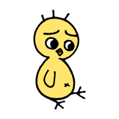 [LINEスタンプ] 試作品ひよこ