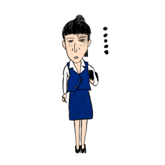 [LINEスタンプ] また一人やめました