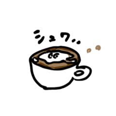 [LINEスタンプ] コーヒー好きな働くアワアワちゃん