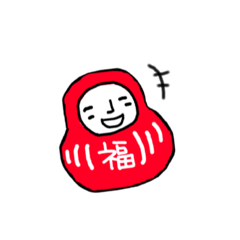 [LINEスタンプ] 福だるまさん