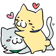 [LINEスタンプ] まったり猫さん（らぶらぶ）
