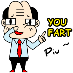 [LINEスタンプ] 尻頭舐めている式上司