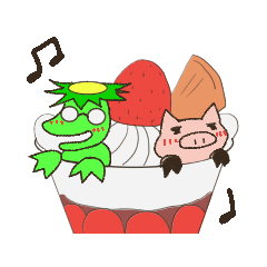 [LINEスタンプ] カッパとブタ夫婦の春と夏