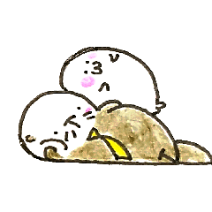 [LINEスタンプ] のほほんらっことご近所あざらし