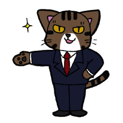 スーツを着たキジトラ猫 4