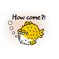[LINEスタンプ] ふぐの生活01(英語)