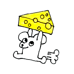 [LINEスタンプ] チーズ大好きねずみのグレーくん❣️