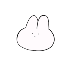 [LINEスタンプ] まがおなうさぎ