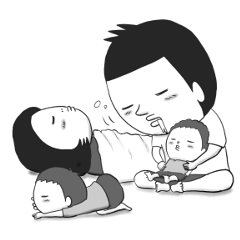 [LINEスタンプ] ミハイロ家の双子たち 