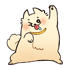 [LINEスタンプ] 食い意地のはった犬 
