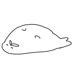 [LINEスタンプ] ダラダラするあざらし 