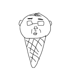 [LINEスタンプ] アイスクリームおじさん