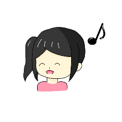 [LINEスタンプ] 感情豊かな黒髪元気っ子。 