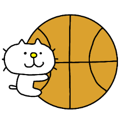 [LINEスタンプ] りるねこ バスケットボール3