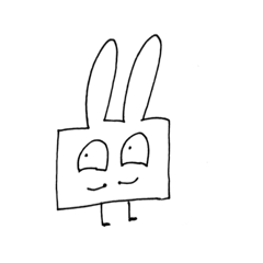 [LINEスタンプ] 角張ったうさぎ2