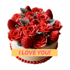[LINEスタンプ] フラワーケーキスタンプ