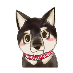 [LINEスタンプ] 黒柴犬あずきスタンプ