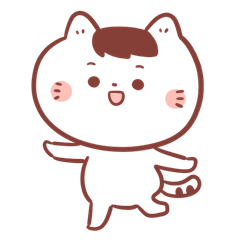 [LINEスタンプ] 前髪ねこさん