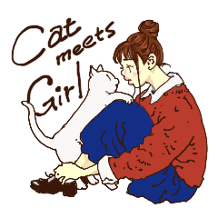 [LINEスタンプ] ネコトオンナノコ 