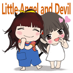 [LINEスタンプ] 小天使と小悪魔17