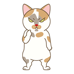 [LINEスタンプ] 三毛猫すっぴースタンプ